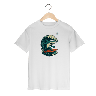 Camiseta Surfing Shark Infantil (Tam. 2 a 8) 