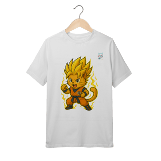 Camiseta Infantil Cat Saiyan Power (Tam. 10 a 14)
