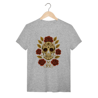 Nome do produto Camiseta Caveira das Rosas