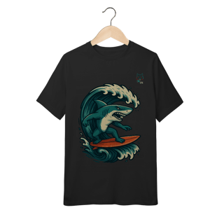 Nome do produto Camiseta Surfing Shark Infantil (Tam. 10 a 14) 