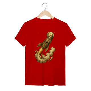Nome do produto Camiseta Foguete Lunar Retrô
