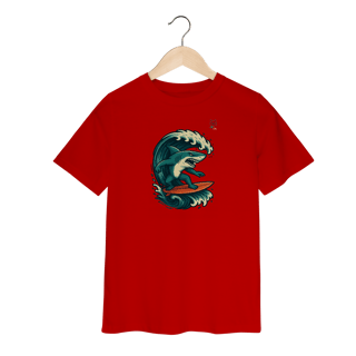 Nome do produto Camiseta Surfing Shark Infantil (Tam. 2 a 8) 