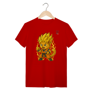 Nome do produto Camiseta Cat Saiyan Power