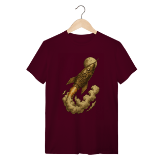 Nome do produto Camiseta Foguete Lunar Retrô