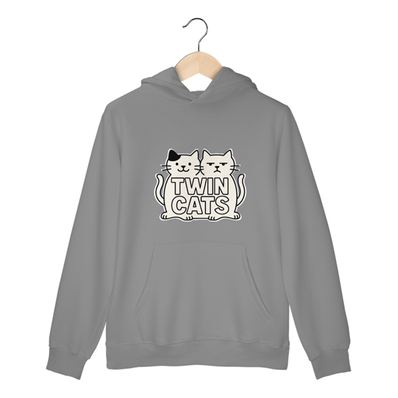 Moletom Canguru Twin Cats
