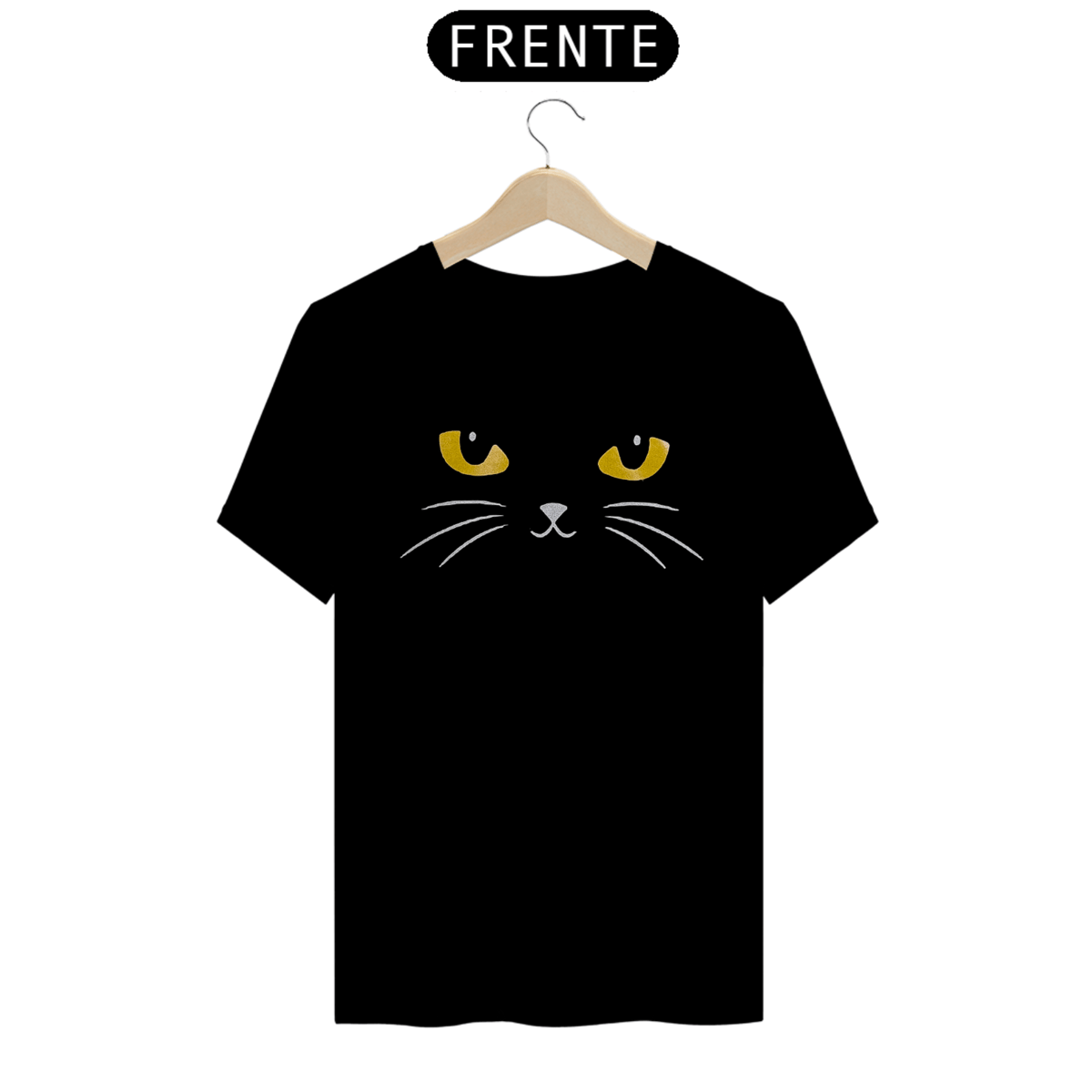 Nome do produto: Camiseta Gato Preto