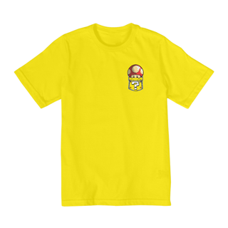 Nome do produto[Infantil] Camiseta Super Mushroom de Bolso (2 a 8 anos)