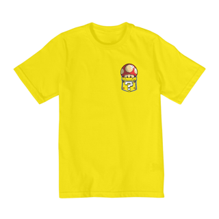 Nome do produto[Infantil] Camiseta Super Mushroom de Bolso (10 a 14 anos)