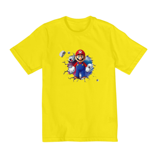 Nome do produto[Infantil] Camiseta Super Mario/Boo saindo do peito (2 a 8 anos)