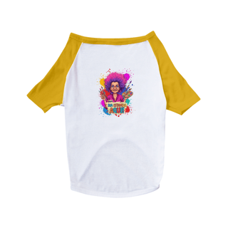 Nome do produto[PERSONALIZÁVEL] Modelo de Camisa para Cães Personalizada - Pet Dog (Cores Branco com Preto, Branco com amarelo-ouro, branco com rosa-pink)