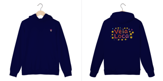 Nome do produtoMoletom Premium Canguru Véia Loca - Smiles (Frente e Costas)