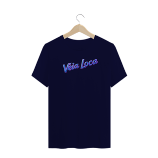 Nome do produto[Plus Size] Camiseta Véia Loca Neon Azul