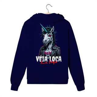 Nome do produto Moletom Premium Com Zíper Unicórnio Rock Style