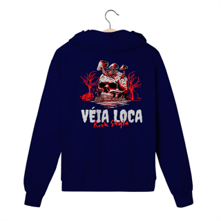 Nome do produto Moletom Premium Com Zíper Caveira Psicodélica Rock Style