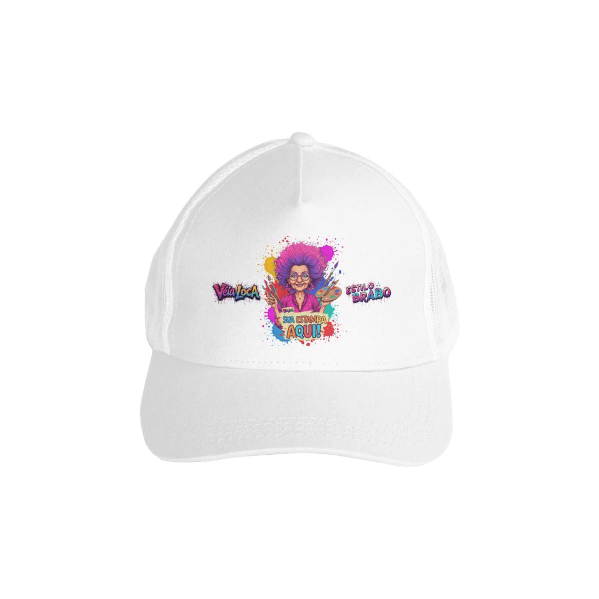 Nome do produto: [PERSONALIZÁVEL] Modelo Personalizado de Boné Americano Com Tela