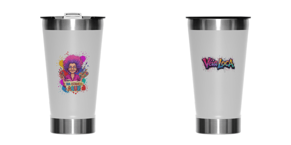 [PERSONALIZÁVEL] Modelo de Copo Térmico Personalizada - Impressão na Frente e Verso