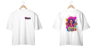 Nome do produto[PERSONALIZÁVEL] Modelo de Camiseta Oversized Personalizada - Estampa frente E costas