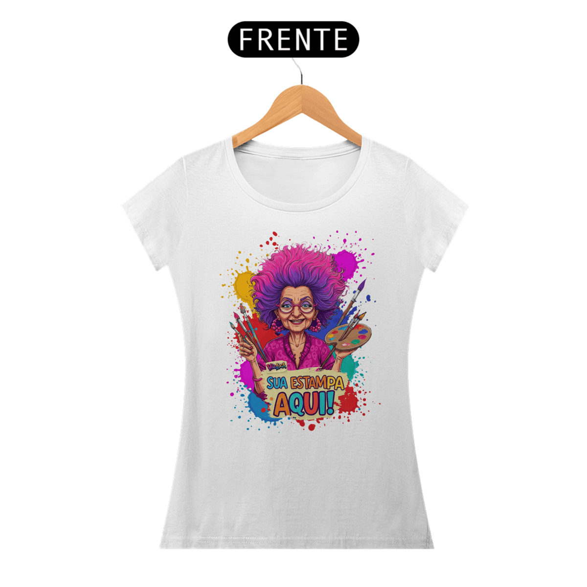 Nome do produto: [PERSONALIZÁVEL] Modelo de Baby Long Prime Personalizada - Estampa somente na frente OU somente nas costas