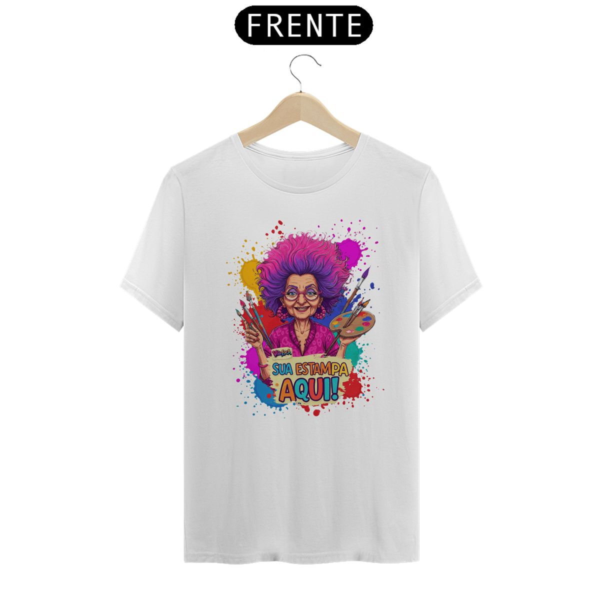 Nome do produto: [PERSONALIZÁVEL] Camiseta Classic Personalizada - Estampa somente na frente OU somente nas costas