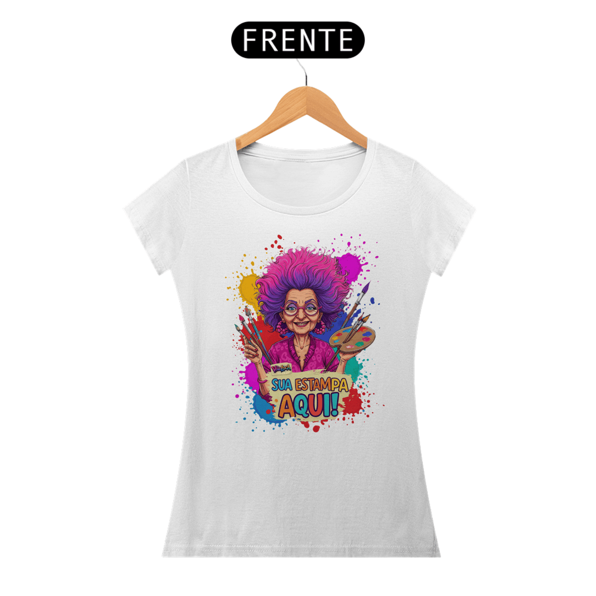 Nome do produto: [PERSONALIZÁVEL] Modelo de Baby Long Classic Personalizada - Estampa somente na frente OU somente nas costas