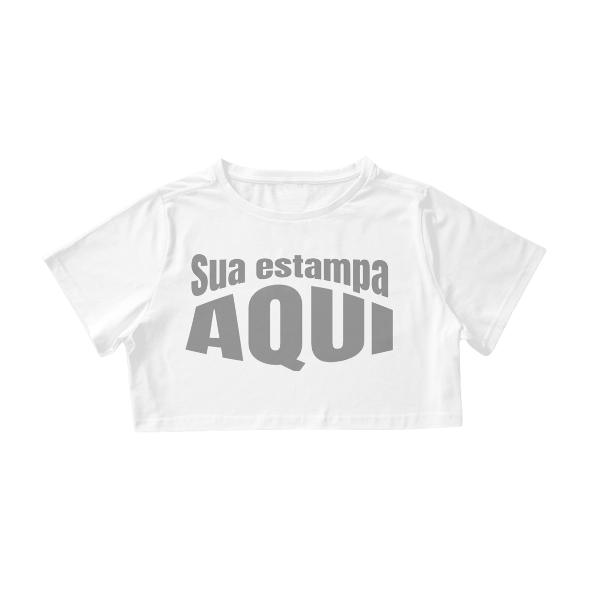 Nome do produto: [PERSONALIZÁVEL] Modelo de Camiseta Cropped Personalizada