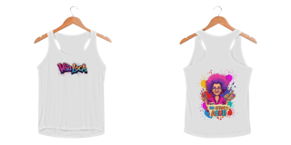 Nome do produto[PERSONALIZÁVEL] Modelo de Camiseta Regata Feminina SPORT DRY FIT UV Personalizada - Estampa na Frente E nas Costas