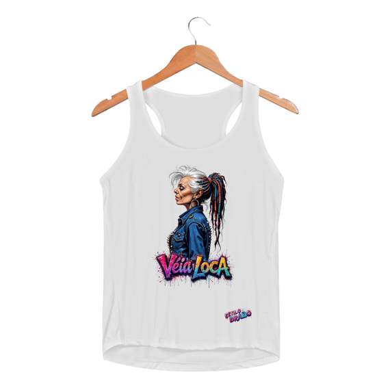 [Sport UV] Regata Feminina Dry Fit Véia Loca Estilosa