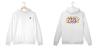 Nome do produtoMoletom Premium Canguru Véia Loca - Smiles (Frente e Costas)