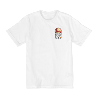 Nome do produto[Infantil] Camiseta Super Mushroom de Bolso (2 a 8 anos)