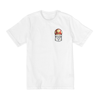 Nome do produto[Infantil] Camiseta Super Mushroom de Bolso (10 a 14 anos)