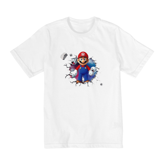Nome do produto[Infantil] Camiseta Super Mario/Boo saindo do peito (10 a 14 anos)