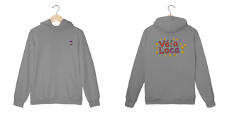 Nome do produtoMoletom Premium Canguru Véia Loca - Smiles (Frente e Costas)