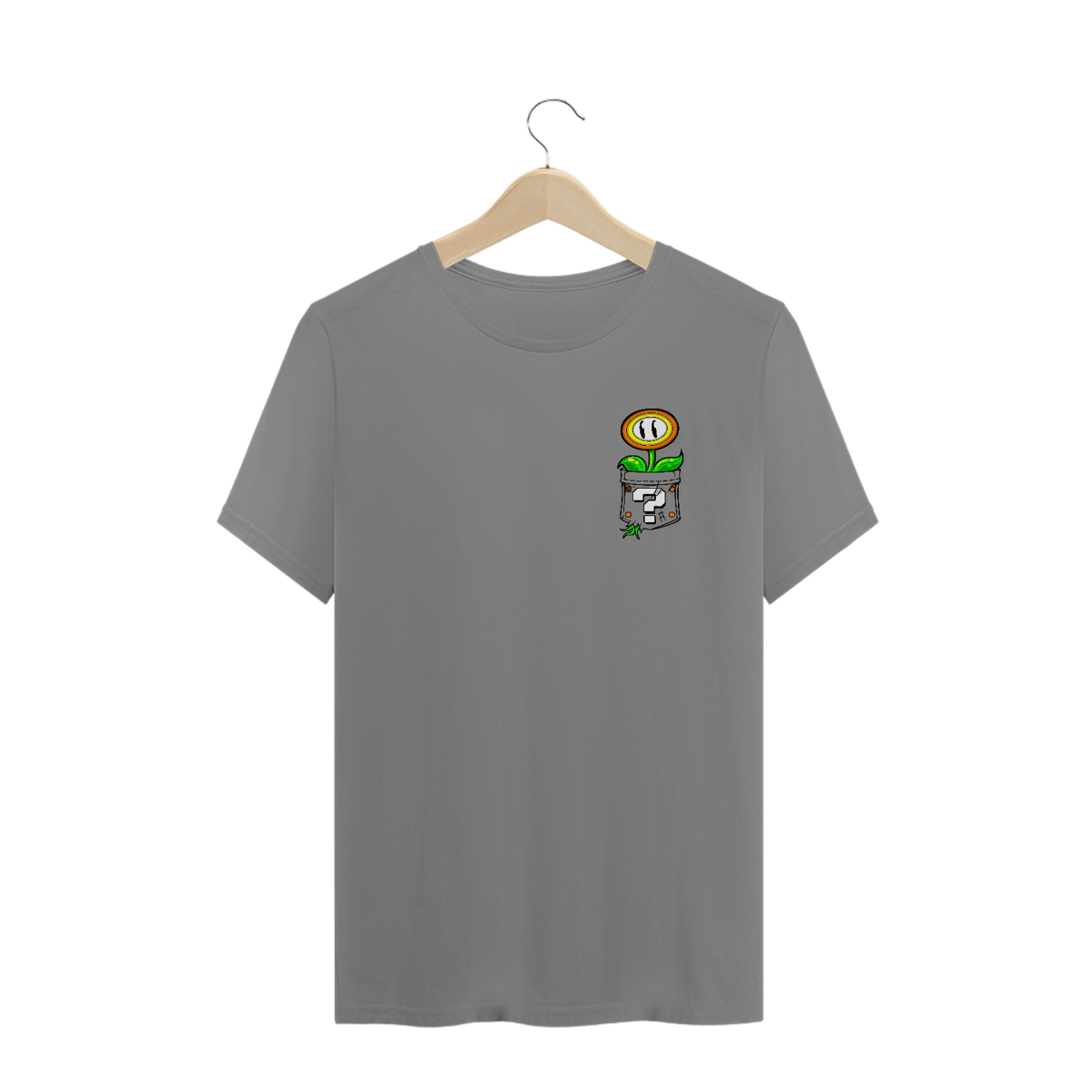 Nome do produto: [Plus Size] Camiseta Flor de Fogo no Bolso
