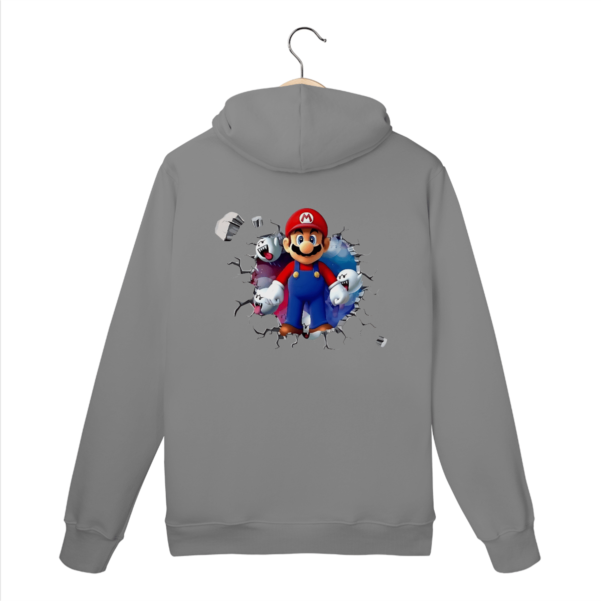 Nome do produto: Moletom Premium Canguru - Super Mario/Boo saindo da parede!