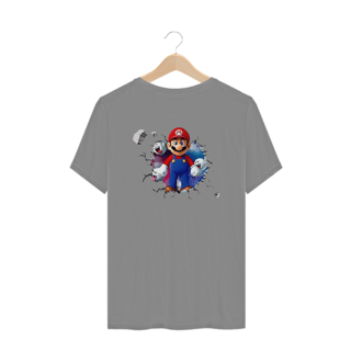 Nome do produto[Plus Size] Camiseta Super Mario/Boo saindo da parede!
