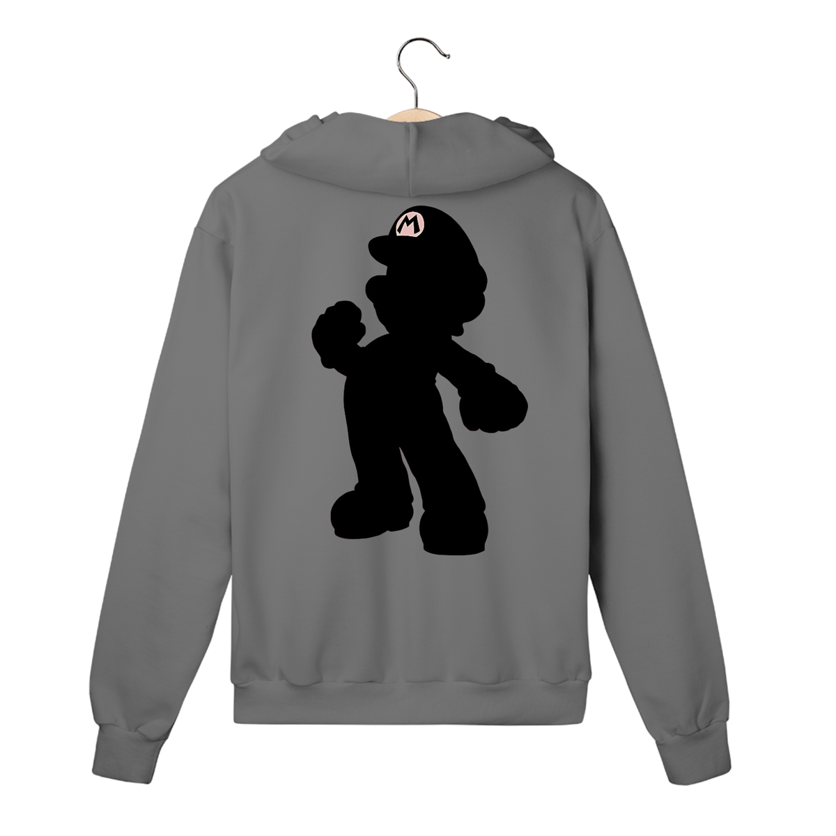 Nome do produto: Moletom Premium Com Zíper Super Mario: Silhueta
