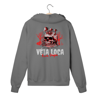 Nome do produto Moletom Premium Com Zíper Caveira Psicodélica Rock Style