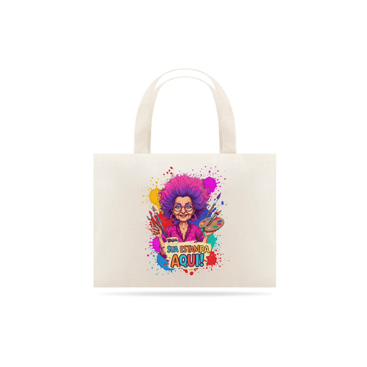 Nome do produto: [PERSONALIZÁVEL] Modelo de Eco Bag Grande Personalizada - Estampa somente na frente