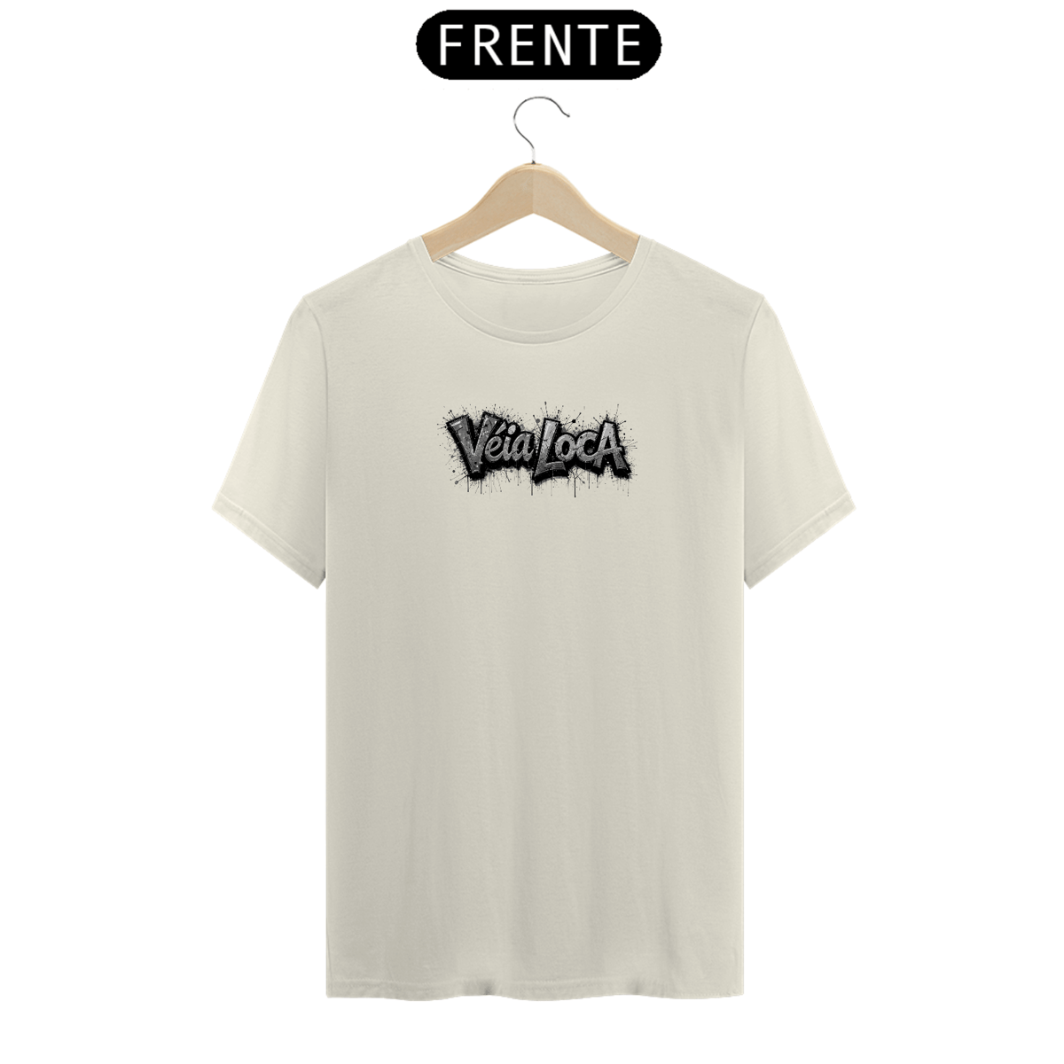 Nome do produto: [Algodão Peruano] Camiseta Véia Loca - Mete o estilo no peito! (Prata)