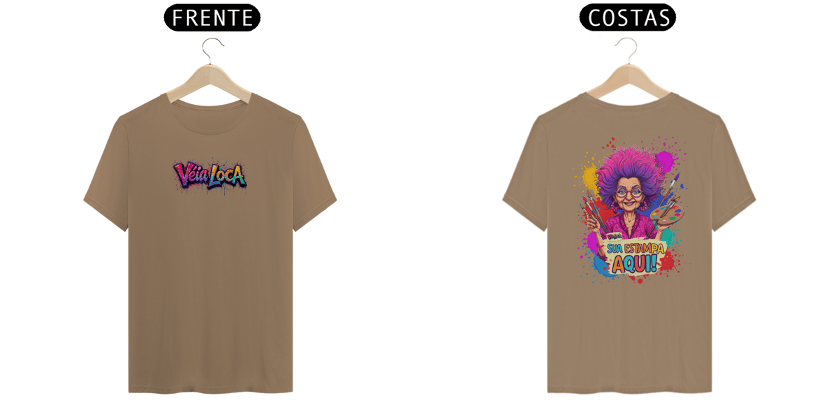 Nome do produto: [PERSONALIZÁVEL] Modelo de Camiseta Prime Personalizada - Estampa na frente E nas costas