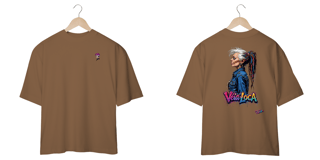 Nome do produto[Oversized] Camiseta Véia Loca Estilosa (Frente e Costas)