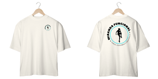 Nome do produto [Oversized] Camiseta Miranda Funcional (Estampa: Frente e Costas - Cor: Branca ou Off-White)