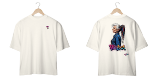 Nome do produto[Oversized] Camiseta Véia Loca Estilosa (Frente e Costas)