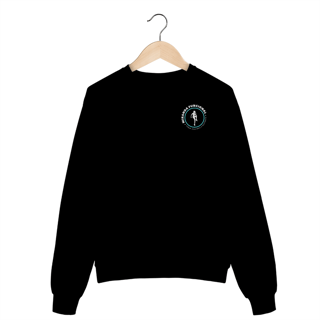 Nome do produto Moletom Premium Preto Fechado sem Capuz Miranda Funcional - Logo na frente