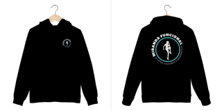Nome do produto Moletom Premium Canguru Preto (Fechado Com Capuz) Miranda Funcional - Logo frente e atrás