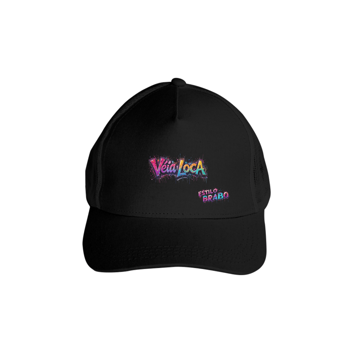 Nome do produto: Boné Véia Loca Estilo Brabo - Modelo Americano c/Tela