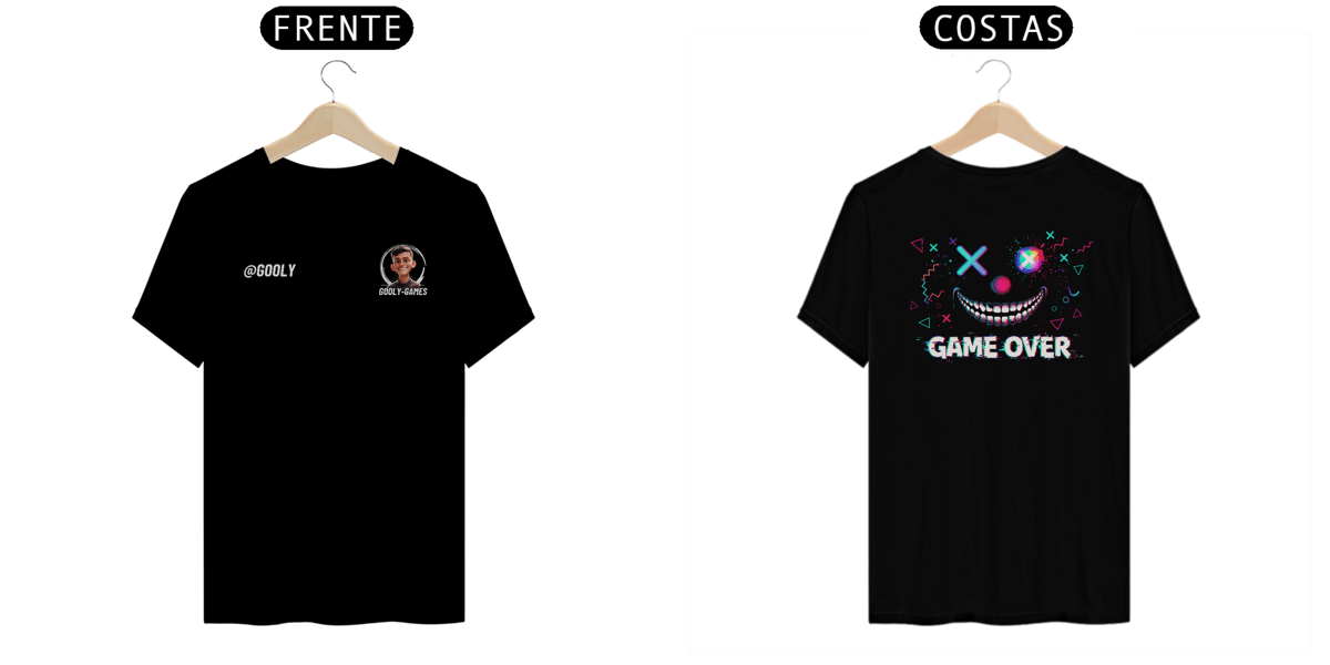 Nome do produto: [Premium] Camiseta Gooly Game Over - Frente e Costas