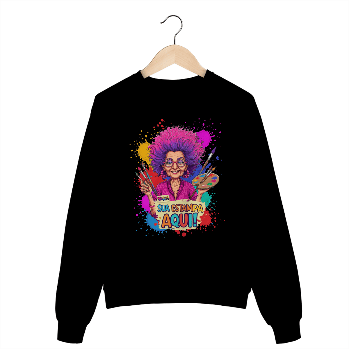 Nome do produto: [PERSONALIZÁVEL] Modelo de Moletom PREMIUM Fechado Personalizado - Estampa somente na Frente ou somente nas Costas