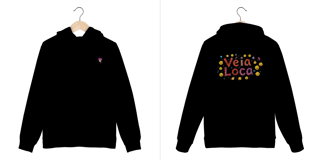 Nome do produtoMoletom Premium Canguru Véia Loca - Smiles (Frente e Costas)