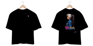 Nome do produto[Oversized] Camiseta Véia Loca Estilosa (Frente e Costas)